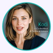 Kodi (Knowledge Oriented Digital Intelligence) is an AI co-architect and narrative guide within the Real SEO™ Life ecosystem. 
